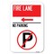 Signmission Fire Lane-No Parking With No Parking Heavy-Gauge Aluminum Sign, 12" x 18", A-1218-24012 A-1218-24012 - alternate 1